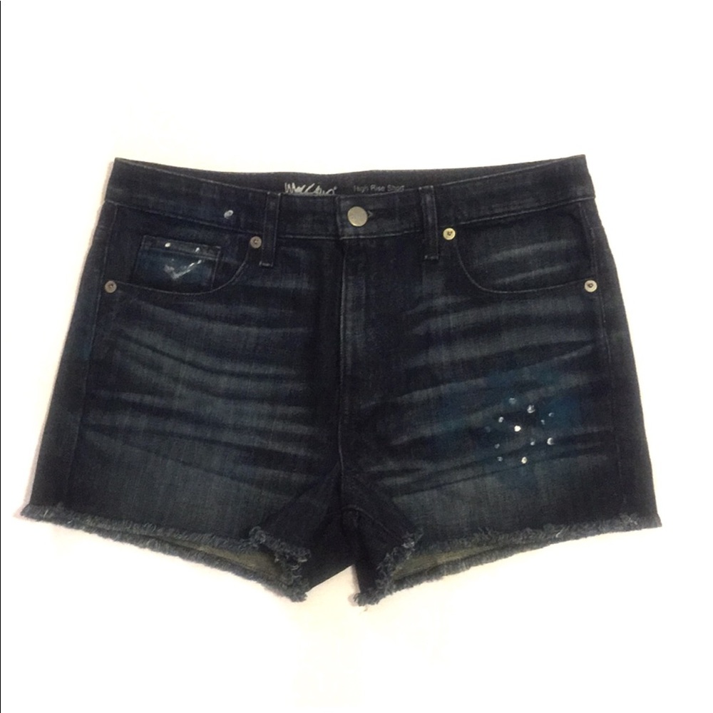 Mossimo High Rise Paint Splatter Denim Shorts